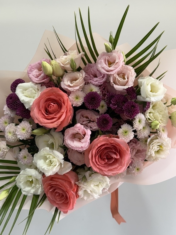 Gül Lisyantus Krizantem Buketi